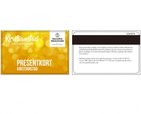 Kristianstad gift card magstripe-card