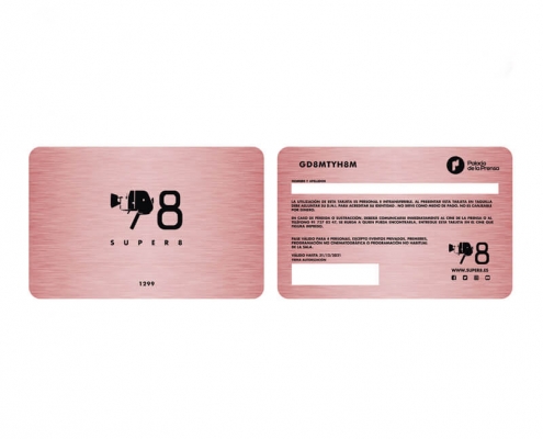 brushed stainless steel card