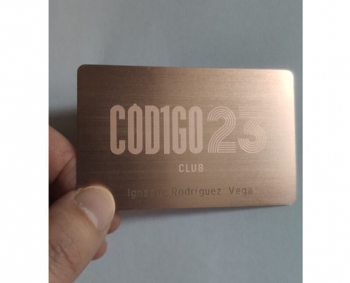 laser engraved stainless steel card