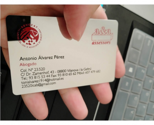 mirror stainless steel card