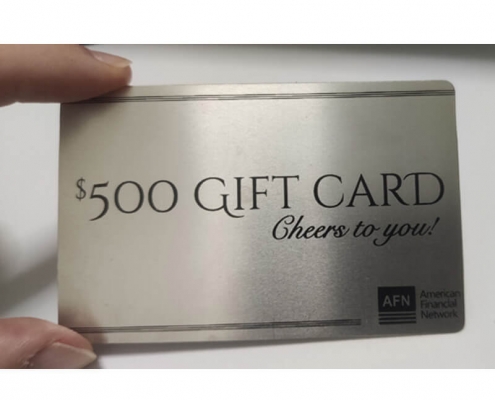print black stainless steel card