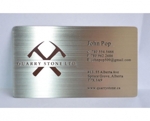 brushing stainless steel card