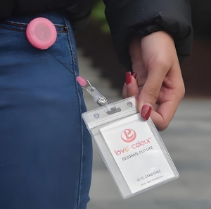 card holder with badge reel card holder with badge reel